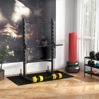 Soozier Dumbbell & Barbell Adjustable Set 55lbs Plate Bar Clamp Rod for Strength Training, Full Body Workout, Muscle Building Home Gym Sports Area Exercise Ergonomic(m-1)