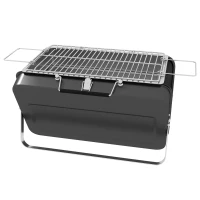 Outsunny Metal Suitable-Style Portable BBQ Grill - Black(m-2)