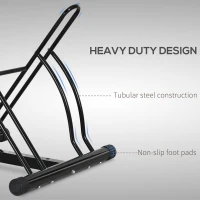 Soozier Bike Rack Floor Stand, 2 Bike Direction Adjustable Bicycle Park for Garage, Free Standing Storage(m-5)