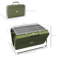 Outsunny Metal Suitable-Style Portable BBQ Grill - Black(m-3)