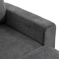 HOMCOM Modular Sectional Sofa Bed with Reversible Storage Ottoman, Pull Out Sleeper Sofa with Spring Cushion, Dark Grey(m-10)
