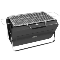 Outsunny Metal Suitable-Style Portable BBQ Grill - Black(m-9)