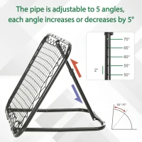 Soozier Soccer Rebounder Net, 3' x 3', Angle Adjustable Portable Training Goal Net with Quick Folding Design, Sturdy Metal Tube(m-4)