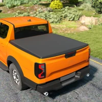 Outsunny 6.5'' Soft Tri-Fold Truck Bed Tonneau Cover for 6.4 ft Bed, Truck Bed Cover with Seal Strip, Black(m-8)