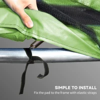 Soozier 14FT Trampoline Spring Cover, Safety Trampoline Pad Replacement, Waterproof and Tear Resistant, All Weather Trampoline Accessories, No Holes for Pole, Green(m-5)