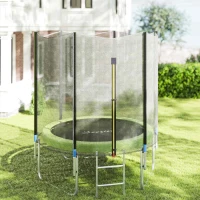 Soozier 14FT Trampoline Spring Cover, Safety Trampoline Pad Replacement, Waterproof and Tear Resistant, All Weather Trampoline Accessories, No Holes for Pole, Green(m-7)
