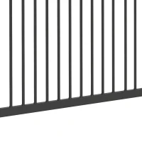 PawHut 26"-37" Dog Gate, Adjustable Pet Gate, Fits 18" Tall with 2 Extension, Pressure Mount Kit for Stairs and Doorways, Black(m-12)