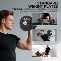 Soozier Adjustable Dumbbell Set, 2 in 1 Weights Dumbbells Set for Home Gym, 112lb Free Weights with Non-Slip Grip(m-7)