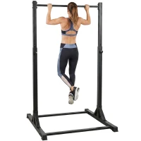 Soozier Portable Pull Up Station, Height Adjustable Pull Up Bar with 8 Levels for Home Gym Strength Training, 440LBS Capacity(m-9)