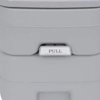 Outsunny Portable Toilet for Adults, Travel Toilet with 2 Detachable Tanks, Camping Toilet for Trips, 5.3 Gallon (20L), Grey(m-11)