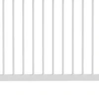 PawHut 26"-37" Dog Gate, Adjustable Pet Gate, Fits 18" Tall with 2 Extension, Pressure Mount Kit for Stairs and Doorways, White(m-12)