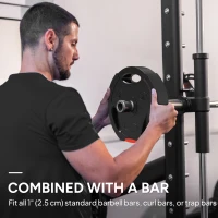 Soozier 1-Inch Weight Plates, Barbell Weights Set for Weightlifting and Strength Training, 2 x 11lbs + 2 x 5.5lbs(m-5)