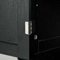 HOMCOM 72.5" Freestanding Kitchen Pantry Cabinet with 4 Doors, Black(m-10)