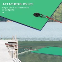 Soozier 9' x 6' Lily Pad Water Mat for 2 Adults, Floating Water Pad for Lake, Pool, Ocean, Beach, and Boating, Green(m-7)