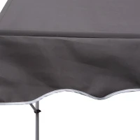 Outsunny 10x5ft Manual Retractable Awning, Patio Sun Shade Canopy Shelter with 5.6-9.2ft Support Pole, Water Resistant UV Protector, for Window, Door, Porch, Deck, Grey(m-12)