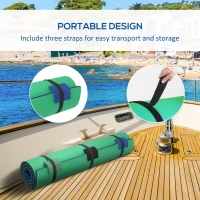 Soozier 9' x 6' Lily Pad Water Mat for 2 Adults, Floating Water Pad for Lake, Pool, Ocean, Beach, and Boating, Green(m-6)