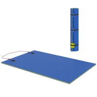 Soozier 9' x 6' Lily Pad Water Mat for 2 Adults, Floating Water Pad for Lake, Pool, Ocean, Beach, and Boating, Blue(m-1)