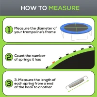 Soozier Trampoline Replacement Mat, Fits 12' Trampoline w/ 72 V-Hooks & 5.5" Springs (Spring & Frame not Included), Green(m-7)