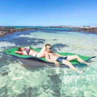 Soozier 9' x 6' Lily Pad Water Mat for 2 Adults, Floating Water Pad for Lake, Pool, Ocean, Beach, and Boating, Green(m-10)