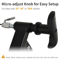 Soozier Indoor Bike Trainer Magnetic Bicycle Stand with Quick Release Skewer, 5 Levels Resistance, Black(m-4)