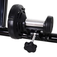 Soozier Foldable Indoor Bike Trainer, Stationary Bicycle Stand for Riding Exercise, 26-28" & 700C Wheels, Quick Release Skewer & Front Wheel Riser Block Included, Black(m-10)