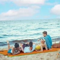 Soozier 9' x 6' Lily Pad Water Mat for 2 Adults, Floating Water Pad for Lake, Pool, Ocean, Beach, and Boating, Orange(m-8)