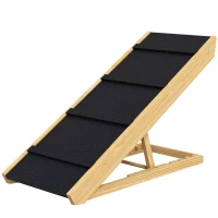 PawHut Adjustable Dog Ramp for Bed, Sofa, with Non-Slip Surface, Folding Dog Stair for Small, Medium, Large Dogs(m-2)