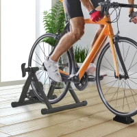Soozier Indoor Bike Trainer Magnetic Bicycle Stand with Quick Release Skewer, 5 Levels Resistance, Black(m-1)