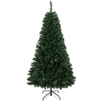 HOMCOM 6 ft Artificial Christmas Tree, Norway Spruce Tree, Hinged Xmas Tree with Metal Stand(m-1)