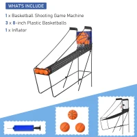 Soozier Basketball Hoop Arcade Game with Electronic Score Board for 1 to 2 Players, Black(m-5)