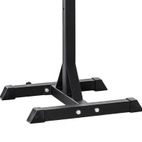 Soozier 2-Piece Squat Rack, Adjustable Bench Press Stand, Weight Lifting Rack for Home Gym Strength Training, Black(m-9)