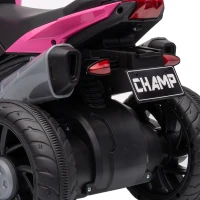 Aosom Kids Electric Pedal Motorcycle Ride-On Toy 6V Battery Powered w/ Music Horn Headlights Motorbike for 37–60 M Pink(m-10)