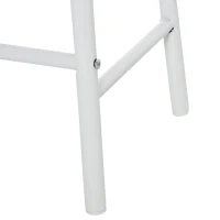 HOMCOM 3 Piece Counter Height Bar Table Set with 1 Table, 2 Matching Stools, Dining Table Set with Storage Shelf and Metal Frame Footrest, White and Oak(m-11)