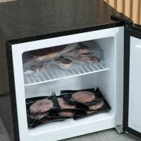 HOMCOM 1.1 Cu. Ft. Mini Freezer, Compact Upright Freezer with Reversible Door, Removable Shelf, Adjustable Temperature, Black(m-11)