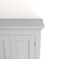 kleankin Bathroom Wall Cabinet, Medicine Cabinet, Toilet Storage Cabinet with Shelf for Living Room and Entryway, Grey(m-11)