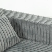HOMCOM Sofa Bed, Sleeper Chair Bed with Pillow, Single, Grey(m-10)