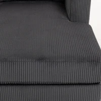 HOMCOM Modular Sectional Sofa, Oversized U-Shaped Couch with Spring Cushion, Corduroy Sofa for Living Room, Charcoal Grey(m-10)