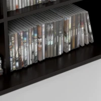 HOMCOM 9-Tier DVD Shelf with 18 Compartments and 14 Adjustable Shelves, Holds 640 CDs, 360 DVDs or 430 Blu-rays, Black(m-10)