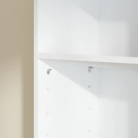 HOMCOM 9-Tier DVD Shelf with 18 Compartments and 14 Adjustable Shelves, Holds 640 CDs, 360 DVDs or 430 Blu-rays, White(m-9)