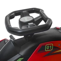 Aosom 12V Electric Drifting Go Kart w/ Slow Start, Music, Lights, Red(m-13)