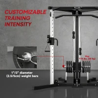 Soozier Multifunctional Home Gym Machine with Pull Up Bar, 15-Position Adjustable Strength Training Workout Station(m-6)