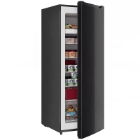 HOMCOM 7.0 Cu.Ft Upright Freezer, Compact Stand Up Freezer with 6 Adjustable Shelves, Reversible Door for Home Office, Black(m-9)