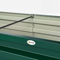Outsunny 4' x 2' x 1' Raised Garden Bed, Set of 2 Galvanized Planter Box for Vegetables, Flowers, Herbs, Green(m-11)