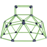 Qaba Climbing Dome, 6FT Geometric Dome Climber, Indoor Outdoor Jungle Gym Playground for Kids 3-8 Boys Girls, Green(m-2)