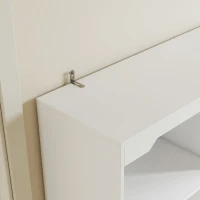 HOMCOM Bookshelf with 8 Cubbies and 4 Drawers, 5-Tier Double Wide Bookcase with Storage, Standing Book Cabinet, White(m-11)