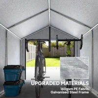 Outsunny 7' x 5' Portable Shed, Waterproof Bike Tent with Roll-up Zipper Door and Galvanized Metal Frame for Bike(m-4)
