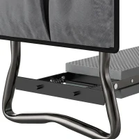 Outsunny Garden Kneeler and Seat, Foldable Gardening Stool Bench with Thick EVA Foam Kneeling Pad and Large Tool Pouch, Grey(m-11)