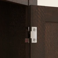 HOMCOM 69" Tall Farmhouse Kitchen Pantry Cabinet with 2 Doors, Drawer and Adjustable Shelves, Dark Brown(m-9)