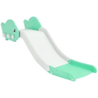 Qaba Toddler Couch Slide for Bed, Sofa, Stairs, Easy Assemble & Storage, for 18-48 Months, Green(m-9)