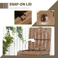 Outsunny Compost Bin, Garden Composter with 80 Vents and 2 Doors, 120 Gallon (450L), Brown(m-7)